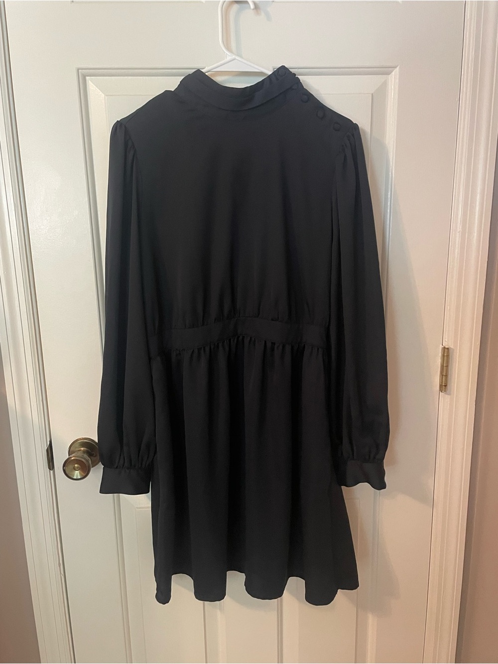 Who What Wear Black Long Sleeve Mini Dress